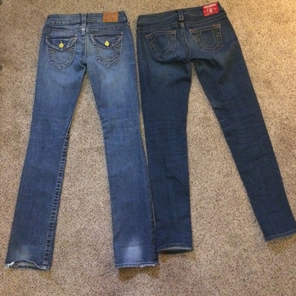 Two pair authentic true religion jeans