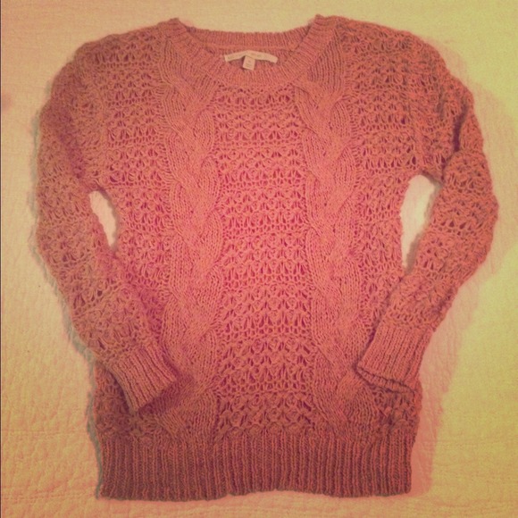 Lauren Conrad dusty pink knit sweater