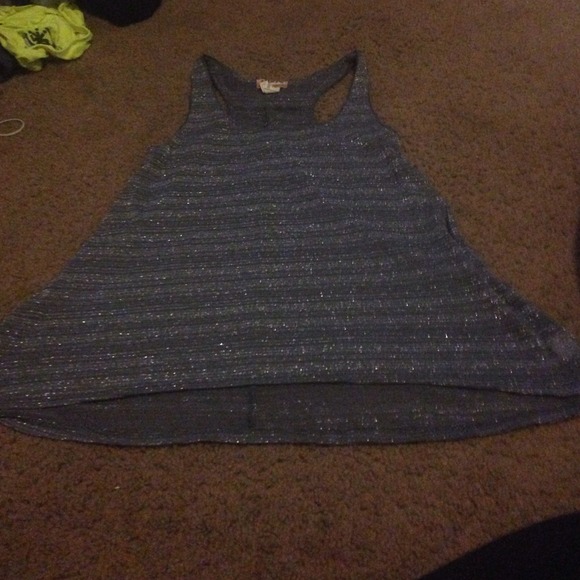 Grey sparkle racer back tank!