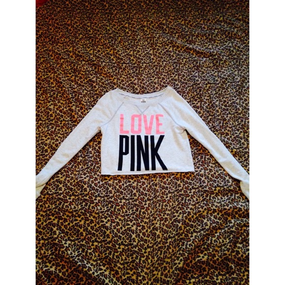 ✨PINK BY VICTORIA'S SECRET LONG SLEEVE CROP TOP