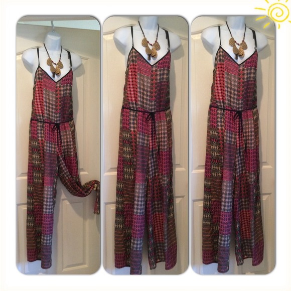 Multi Colored Belted Tank Romper - Picture 4 of 4