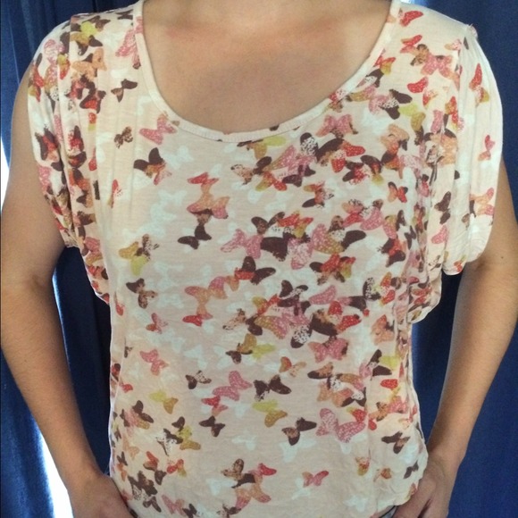 Draped Sleeveless Butterfly Top