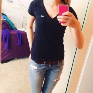 Navy blue v-neck