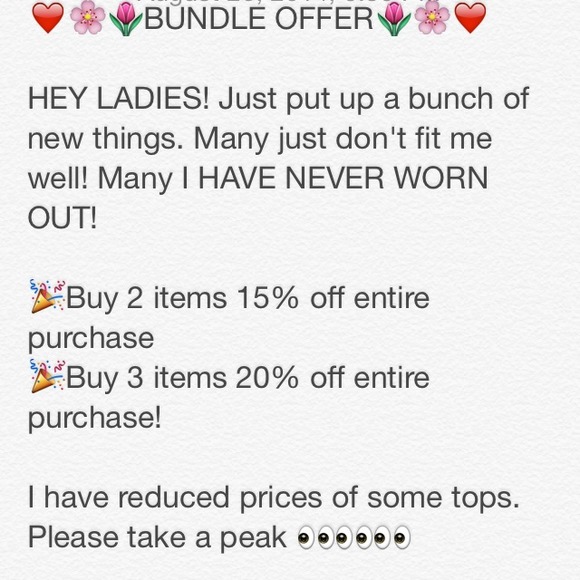 Bundle!! 15% off 2 items 20% off 3 items!!