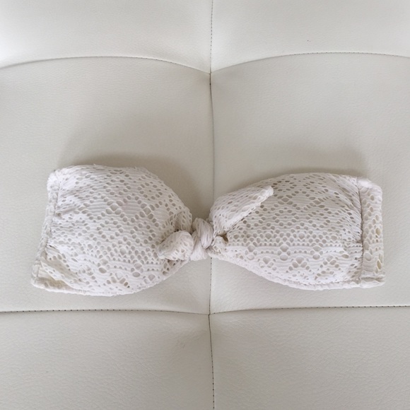 Crochet bandeau bathing suit top