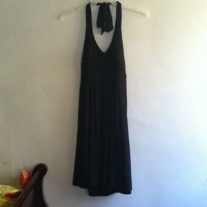 Black halter dress
