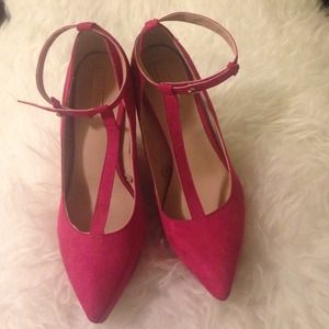Zara Fuchsia Hot pink wedge