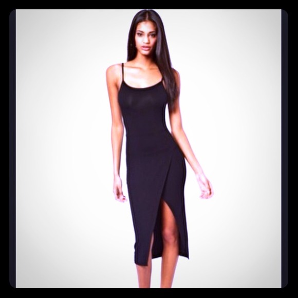 ASOS black slinky dress
