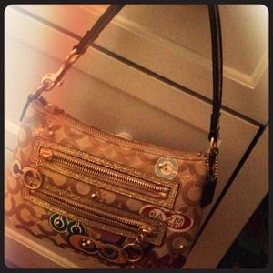 NWT Coach bedazzled poppy handbag/purse