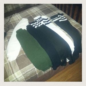 American Apparel thigh high socks and leg warmers