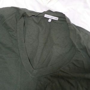 Green V neck size 2