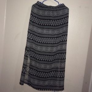 tribal maxi skirt