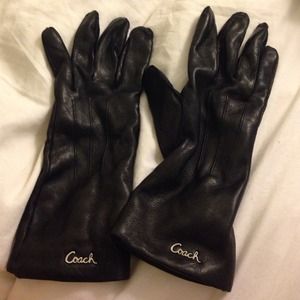 Coach leather gloves