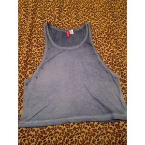 ✨DIVIDED BY H&M NAVY ACID WASH MUSCLE TANK