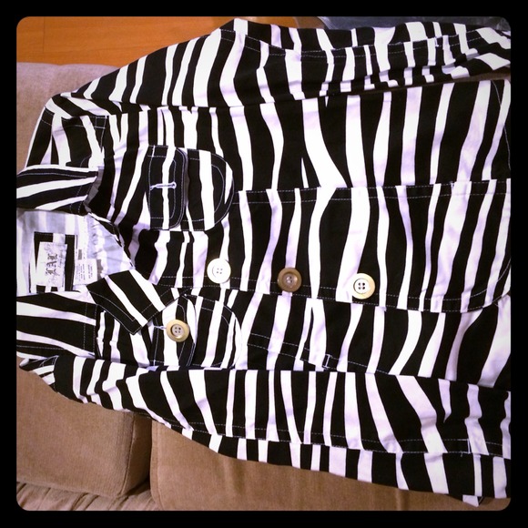 Zebra striped blazer