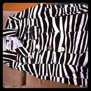 Zebra striped blazer