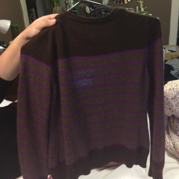 Brown And Purple Striped Cardigan - Picture 2 of 3