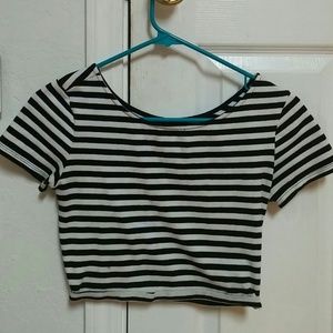 Striped cropped top