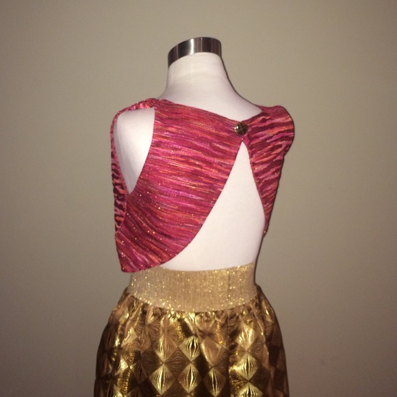 Multi color Bill Hallman backless dress - Picture 2 of 4