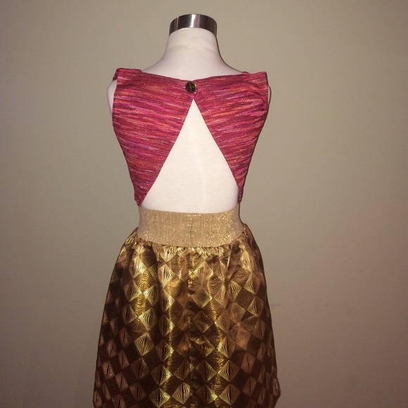 Multi color Bill Hallman backless dress - Picture 3 of 4