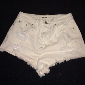 Beige super high rise cheeky shorts