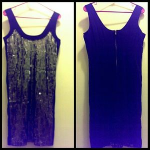 NWT FCUK dark blue sequin party dress