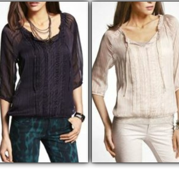 Express sheer animal print top - Picture 4 of 4