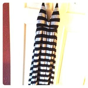 Long striped halter top dress