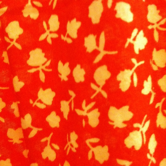 F21 Floral Mini Dress w/ brown belt Red Sz.M - Picture 2 of 4