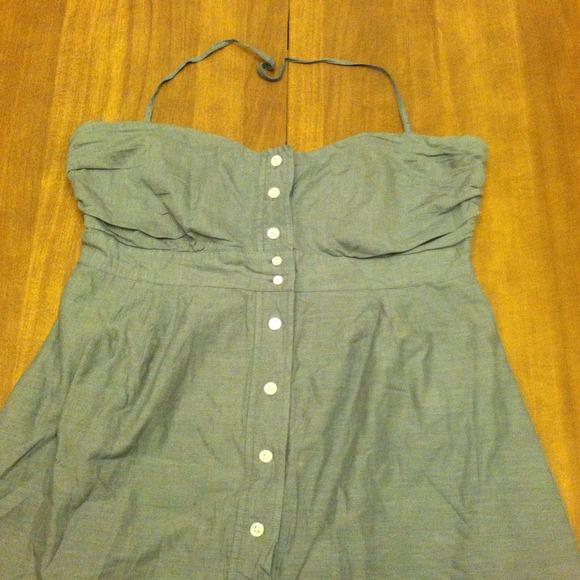 J.Crew Grey Chambray Sundress M sold - Picture 2 of 4