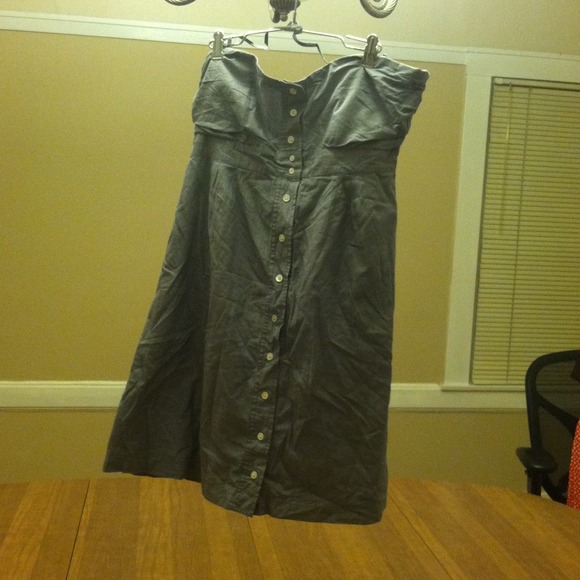 J.Crew Grey Chambray Sundress M sold - Picture 4 of 4