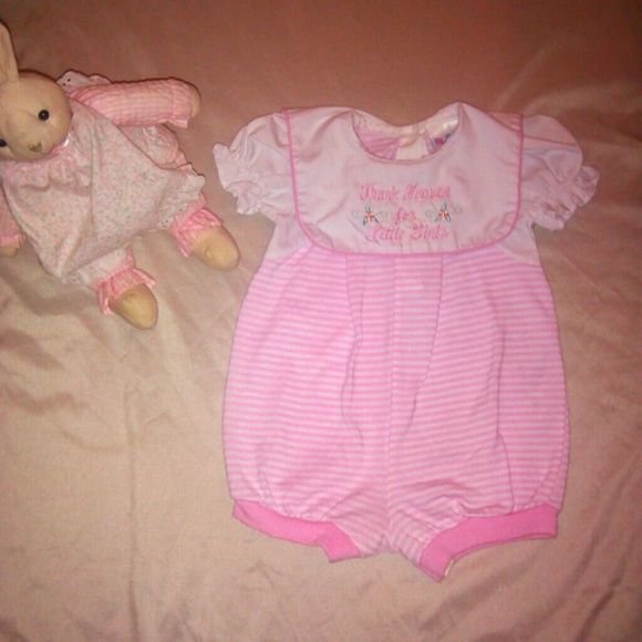 Vintage 'thank heaven for little girls' romper