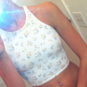 brandy Melville sunflower crop tank