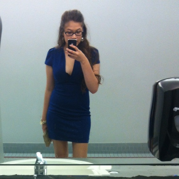 Blue tobi body con dress - Picture 2 of 5