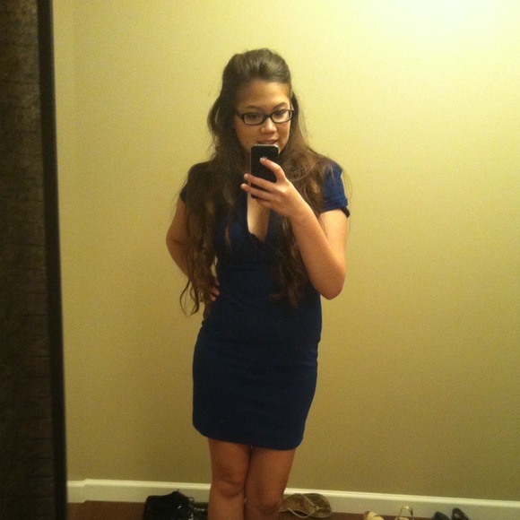 Blue tobi body con dress - Picture 3 of 5