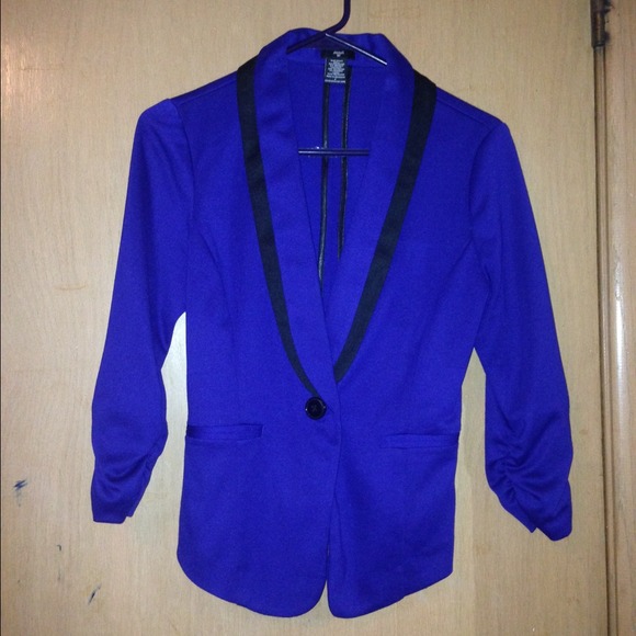 Blue and black blazer from Jcpenny.