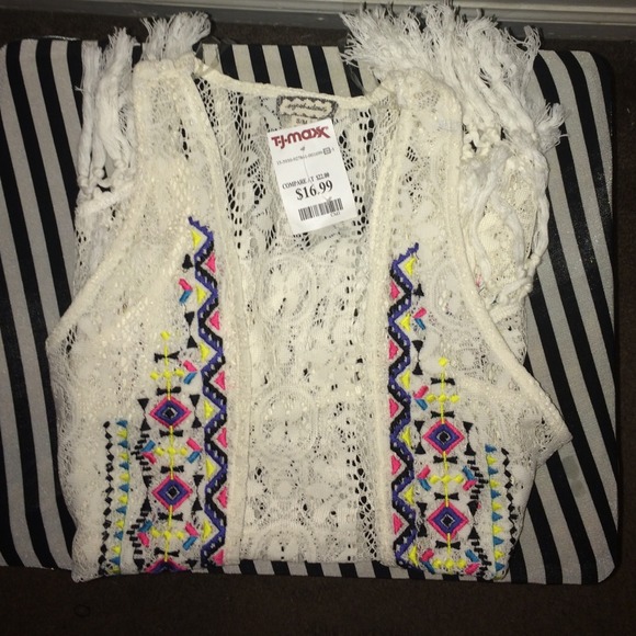 Fringed Crochet Vest