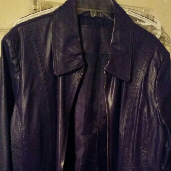 **SALE** Purple genuine leather coat