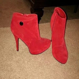 Charlotte Russe red ankle heels