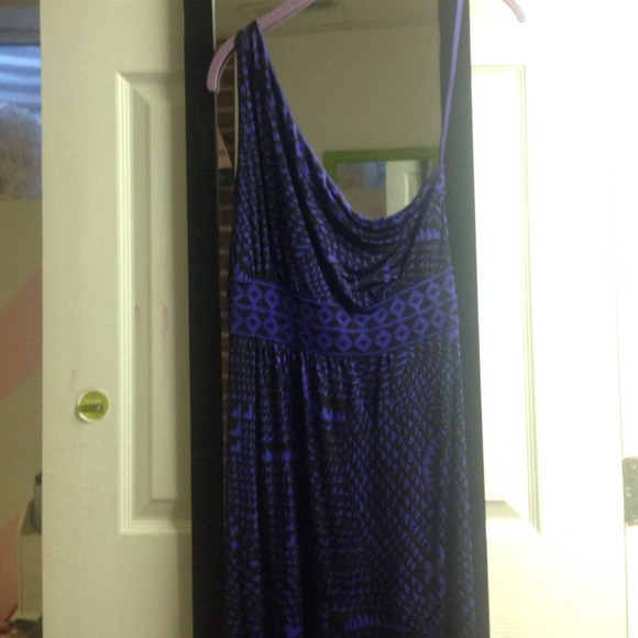 BCBG Floor Length Maxi in Royal Purple and Black