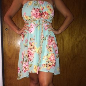 Floral high low dress