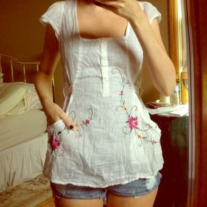 Free People White Top