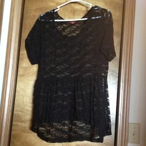 Black lace top.