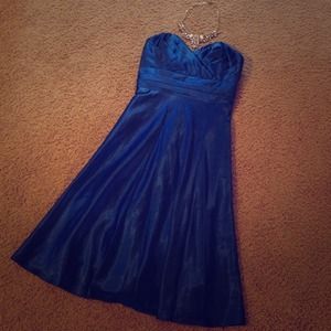 Blue homecoming semi formal dress