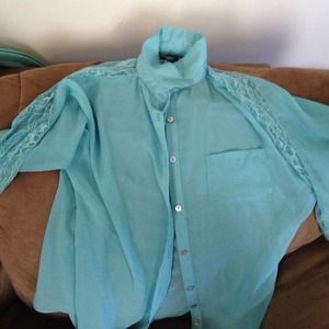 Blue sheer shirt
