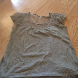 Shirt with lace sleeves