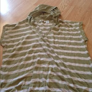 Olive green shirt with hood