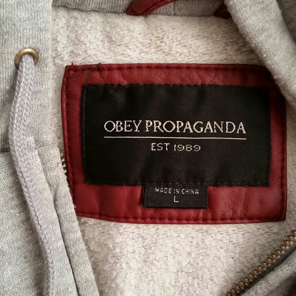Women's Obey Varsity Faux Leather Jacket - Picture 3 of 3