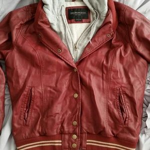 Women's Obey Varsity Faux Leather Jacket