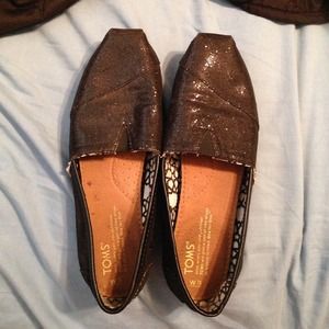 Black Glitter Toms